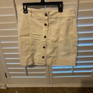 Gretchen Scott Designs Cream Button-Front Skirt